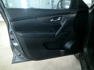 2014-2020 Nissan Rogue Black Door Interior Trim Panel with Power Windows and Locks - Front, Left (Driver) (Used OEM)