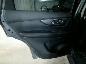 2014-2020 Nissan Rogue Black Door Interior Trim Panel - Rear, Left (Driver) (Used OEM)