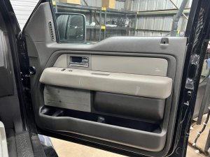2009-2014 Ford F-150 Black Door Interior Trim Panel with Power Windows and Locks - Front, Right (Passenger) (Used OEM)