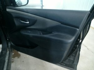 2015-2024 Nissan Murano Black Door Interior Trim Panel with Power Windows and Locks - Front, Right (Passenger) (Used OEM)