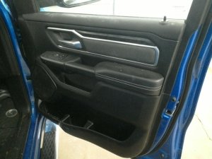 2019-2024 Ram 1500 Black Door Interior Trim Panel with Power Windows and Locks - Front, Right (Passenger) (Used OEM)