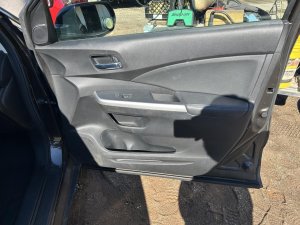 2012-2016 Honda CR-V Black Door Interior Trim Panel - Front, Left (Driver) (Used OEM)