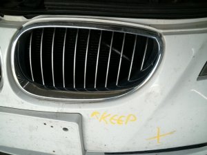 2008-2010 BMW 528i Black Upper Grille Assembly - Left (Driver) (Used OEM)