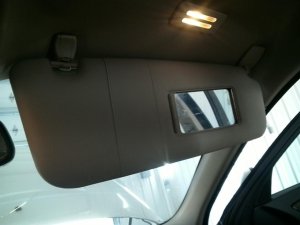 2008-2010 BMW 528i Gray Illuminated Vinyl Sun Visor - Right (Passenger) (Used OEM)