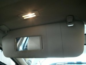 2008-2010 BMW 528i Gray Illuminated Sun Visor - Left (Driver) (Used OEM)