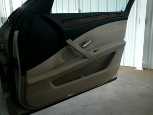 2008-2010 BMW 535i Tan Door Interior Trim Panel - Front, Right (Passenger) (Used OEM)