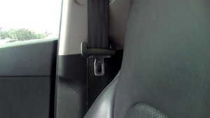 2013-2018 Hyundai Santa Fe Brown Seat Belt Assembly with Pretensioner - Front, Right (Passenger) (Used OEM)