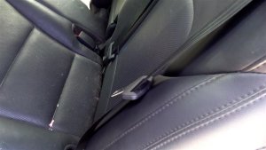 2013-2018 Hyundai Santa Fe Black Seat Belt Assembly - Rear, Left (Driver) (Used OEM)