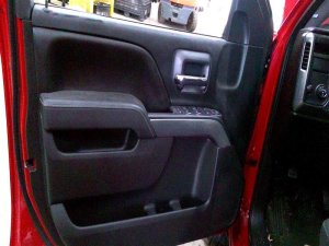 2015-2019 GMC Sierra 2500 HD Black Door Interior Trim Panel with Power Windows and Locks - Front, Left (Driver) (Used OEM)