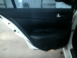 2009-2014 Nissan Maxima Black Door Interior Trim Panel with Power Windows and Locks - Rear, Left (Driver) (Used OEM)
