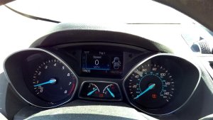 2013-2016 Ford C-Max Black Speedometer Instrument Cluster Bezel with Chrome Trim (Used OEM)