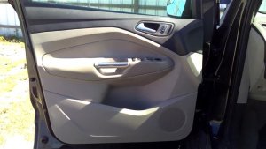 2013-2018 Ford C-Max Gray Door Interior Trim Panel with Power Windows and Locks - Front, Left (Driver) (Used OEM)