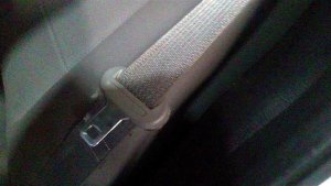 2015-2020 Ford F-150 Tan Seat Belt Assembly - Rear, Right (Passenger) (Used OEM)