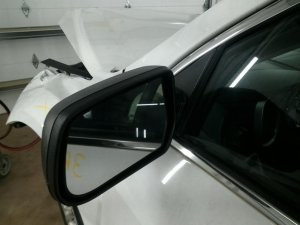 2015-2017 Chevrolet Equinox White Power Door/Side View Mirror - Left (Driver) (Used OEM)