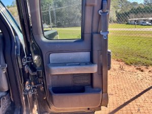 2010-2014 Lincoln Mark LT Black Door Interior Trim Panel with Power Windows and Locks - Rear, Left (Driver) (Used OEM)