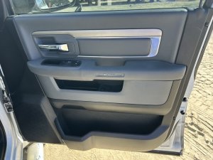 2013-2018 Ram 1500 Gray Door Interior Trim Panel with Power Windows and Locks - Front, Right (Passenger) (Used OEM)