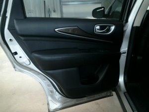 2014-2020 INFINITI QX60 Black Door Interior Trim Panel - Rear, Left (Driver) (Used OEM)