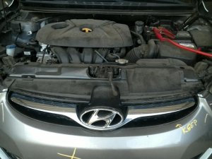 2011-2013 Hyundai Elantra White Upper Grille with Chrome Applique (Used OEM)
