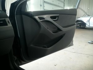 2011-2016 Hyundai Elantra Gray Door Interior Trim Panel with Power Windows and Locks - Front, Right (Passenger) (Used OEM)