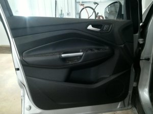 2017-2019 Ford Escape Black Door Interior Trim Panel with Power Windows and Locks - Front, Left (Driver) (Used OEM)