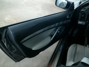 2008-2014 INFINITI G37 Black Door Interior Trim Panel with Power Windows and Locks - Front, Left (Driver) (Used OEM)