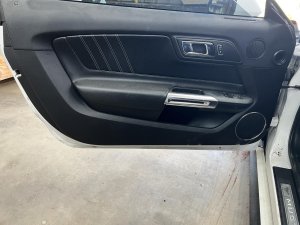 2015-2017 Ford Mustang Black Door Interior Trim Panel - Front, Left (Driver) (Used OEM)