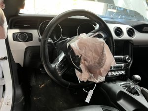2015-2017 Ford Mustang Red Tilt Steering Column with Cruise and Radio Controls (Used OEM)
