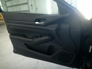 2019-2022 Nissan Altima Black Door Interior Trim Panel with Power Windows and Locks - Front, Left (Driver) (Used OEM)