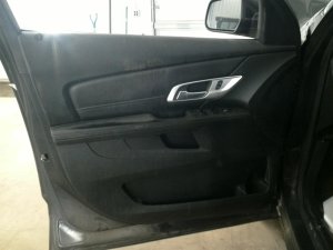 2010-2017 GMC Terrain Black Door Interior Trim Panel with Power Windows and Locks - Front, Left (Driver) (Used OEM)