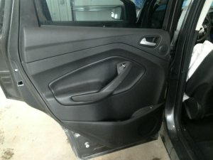 2013-2019 Ford Escape Black Door Interior Trim Panel - Rear, Left (Driver) (Used OEM)