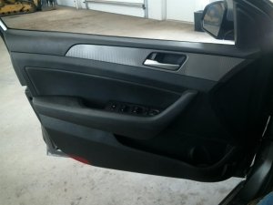 2018-2019 Hyundai Sonata Black Door Interior Trim Panel with Power Windows and Locks - Front, Left (Driver) (Used OEM)