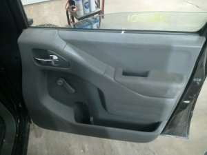 2005-2021 Nissan Frontier Gray Door Interior Trim Panel with Manual Windows and Manual Locks - Front, Right (Passenger) (Used OEM)