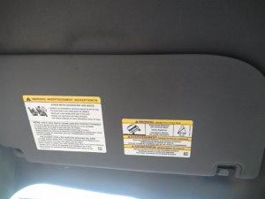 2018-2020 Ford F-150 Gray Non-Illuminated Sun Visor without Vanity Mirror - Left (Driver) (Used OEM)
