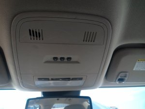 2010 Buick Allure Tan Overhead Console Panel with Garage Door Opener (Used OEM)