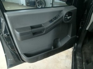 2009-2015 Nissan Xterra Gray Door Interior Trim Panel with Power Windows and Locks - Front, Left (Driver) (Used OEM)