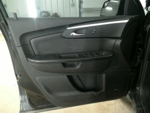 2009-2012 GMC Acadia Black Door Interior Trim Panel - Front, Left (Driver) (Used OEM)