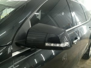 2009-2014 GMC Acadia Black Power Door/Side View Mirror - Left (Driver) (Used OEM)