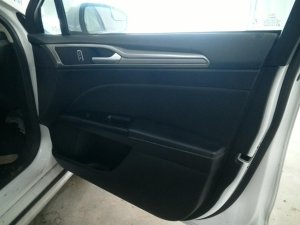 2017-2020 Ford Fusion Black Door Interior Trim Panel - Front, Right (Passenger) (Used OEM)