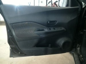 2018-2020 Nissan Kicks Black Door Interior Trim Panel with Power Windows and Locks - Front, Left (Driver) (Used OEM)