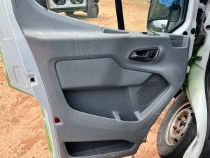 2015-2019 Ford Transit-150 Gray Door Interior Trim Panel - Front, Left (Driver) (Used OEM)