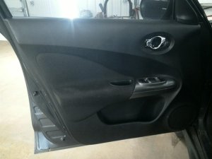 2011-2017 Nissan Juke Black Door Interior Trim Panel with Power Windows and Locks - Front, Left (Driver) (Used OEM)