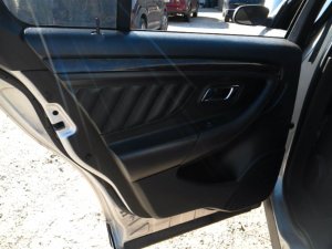 2013-2019 Ford Police Interceptor Sedan Tan Door Interior Trim Panel with Power Windows and Locks - Rear, Left (Driver) (Used OEM)