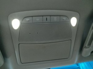 2013 Nissan Sentra Tan Overhead Console Panel with Map Lamps (Used OEM)