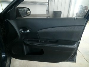 2011-2014 Dodge Avenger Black Door Interior Trim Panel with Power Windows and Locks - Front, Right (Passenger) (Used OEM)