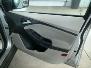 2012-2018 Ford Focus Tan Door Interior Trim Panel with Power Windows and Locks - Front, Right (Passenger) (Used OEM)