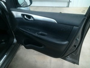 2016-2019 Nissan Sentra Black Door Interior Trim Panel with Power Windows and Locks - Front, Right (Passenger) (Used OEM)