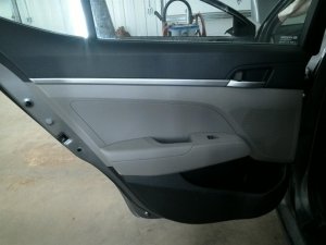 2017-2020 Hyundai Elantra Black Door Interior Trim Panel - Rear, Left (Driver) (Used OEM)