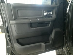 2009-2010 Dodge Ram 1500 Black Power Window and Lock Door Interior Trim Panel - Front, Left (Driver) (Used OEM)