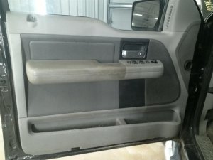 2006-2008 Lincoln Mark LT Gray Power Window and Lock Door Interior Trim Panel - Front, Left (Driver) (Used OEM)