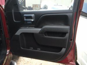 2015-2019 GMC Sierra 2500 HD Black Door Interior Trim Panel with Power Windows and Locks - Front, Right (Passenger) (Used OEM)